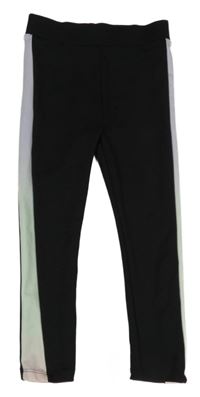 Čierne športové legíny s duhovým pruhom George