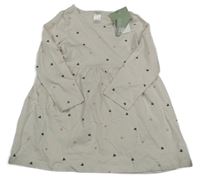 Nové - svetlobéžové šaty so srdiečkami H&M