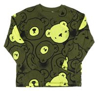 Khaki melírované triko s medvídky George