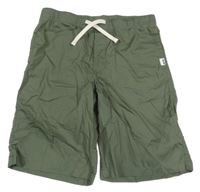 Khaki jogger PULL ON plátěné kraťasy H&M