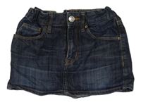 Tmavomodrá rifľová sukňa H&M