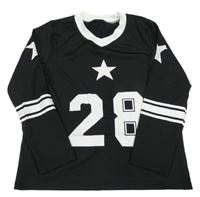 Černo-bílé sportovní triko s číslem a pruhy SHEIN