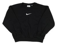 Černá oversize mikina s logem Nike