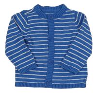 Modro-biely pruhovaný prepínaci sveter Mothercare