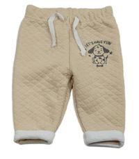 Béžové prešívané tepláky so psem Orsolino