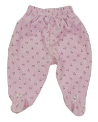 Růžové květované sametové polodupky Dimo