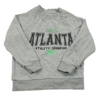 Sivá melírovaná mikina s nápisom Sinsay