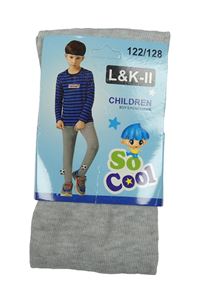 Nové - Sivo-biele pančuchy s pruhmi a nápisom