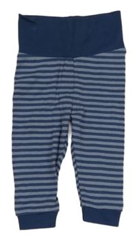 Tmavomodro-modré pruhované ľahké tepláky Lupilu