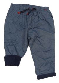 Tmavomodré melírované podšité nohavice Jasper Conran