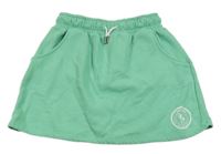 Zelená tepláková sukňa s palmami Yigga