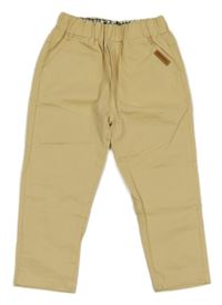 Béžové plátenné nohavice