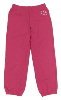 Tmavoružové tepláky so srdiečkami Topolino