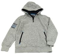 Sivá melírovaná mikina s kapucňou C&A