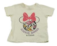 Krémové tričko s Minnie a přáteli Primark