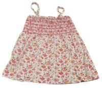 Bílý květovaný top