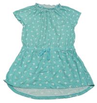 Modré bavlnené šaty s motýly Topolino