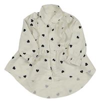 Bílá tunika se srdíčky a volány