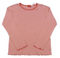 Červeno-bílé pruhované triko Esprit