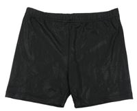 Čierne trblietavé cvičobné kraťasy