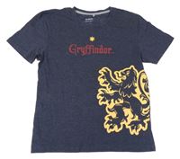 Tmavomodré melírované tričko s lvem - Harry Potter