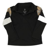 Černo-kostkovano-bílé polo triko River Island