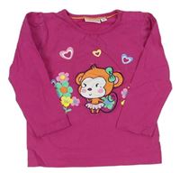 Ružové tričko s opicou Liegelind