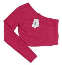 Ružové vzorované crop tričko Matalan