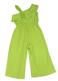 Neónově zelený culottes overal s volánikom Primark