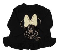 Čierny ľahký sveter s Minnie a volánikom George