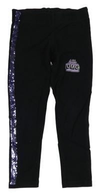 Čierne legíny s flitrami a L.O.L. George