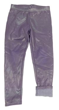 Fialové lesklé zateplené legíny Dopodopo