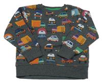 Tmavošedo-farebná mikina s autami Next