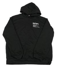 Čierna mikina s nápisom a kapucňou