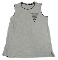 Šedé melírované tílko s nápisem George