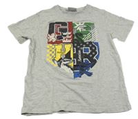 Sivé melírované tričko s potiskem - Harry Potter