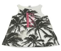 Bielo-čierny top s palmami Page one young