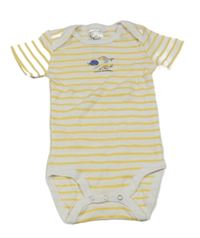 Bielo-žlté pruhované body s rybkami Pocopiano