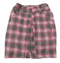 Sivo-ružové kockované ľahké kraťasy McKinley