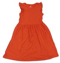 Červené bodkovaná é šaty H&M
