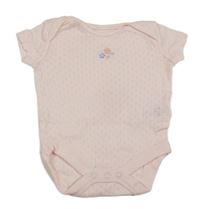 Světelrůžové vzorované body s kvetinou dunnes