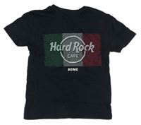 Čierne tričko s italskou vlajkou - Hard Rock Café