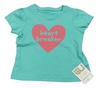 Tyrkysové tričko se srdíčkem Mothercare
