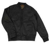 Černý šusťákový jarní lehce zateplený bomber Next