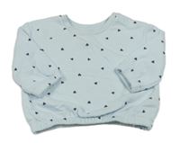 Svetlomodrá mikina so srdiečkami Primark