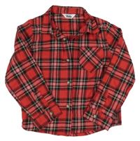 Červeno-čierna kockovaná košeľa M&Co.