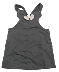 Antracitové riflové laclové šaty s mašlí Disney