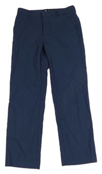 Tmavomodré společenské chino kalhoty Zara