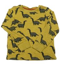 Hořčicové triko s diny Next