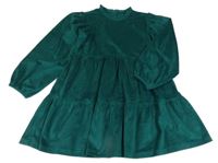 Tmavozelené zamatové šaty George